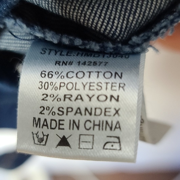 NWT Haute Monde button down denim jeweled dress S - Picture 7 of 7